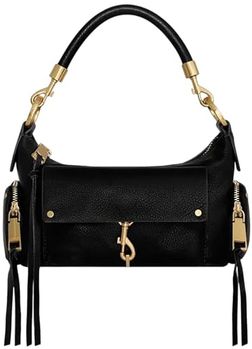 Rebecca Minkoff M.a.b Shoulder Bag, 20th Anniversary Edition Women's Leather Handbag, Black, M, M.a.b Shoulder Bag, 20th Anniversary Edition Women's Leather Handbag