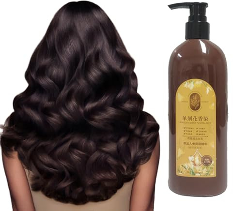 Nourishing Haarfarbe auf Pflanzenbasis Haartönung, Pflegende Haarfarbe Auf Pflanzlicher Basis, Hair Dye Shampoo mit Nährenden Fruchtölen, Pflanzenshampoo (A)