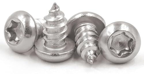 M3*6mm Torx Blechschrauben, Rundkopfschraube, Edelstahl 304, selbstbohrende Holzschrauben (100 Stück)
