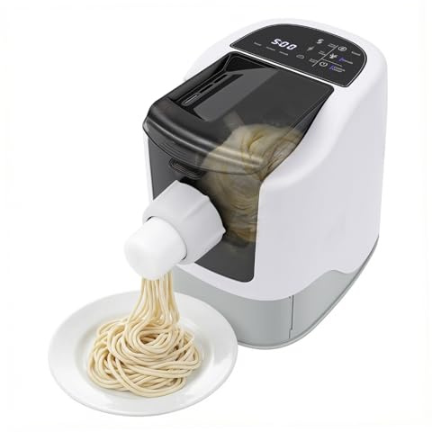 Elektrische Nudelmaschine Pasta Maker, Vollautomatische Nudelmaschine Küche, Multifunktionale Pasta Maschine mit 13 Aufsätzen, Teig Kneten, Nudelpresse, Für Selbstgemachte Nudeln, 500g Kapazität