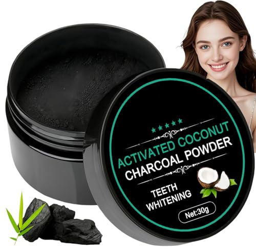 Teeth Whitening Charcoal Powder,Activated Charcoal Powder for Teeth Whitening,Activated Charcoal Tooth Cleaning Powder,Natural Teeth Whitening Powder,Teeth Stain Remover,Protect Gums,Freshen Breath