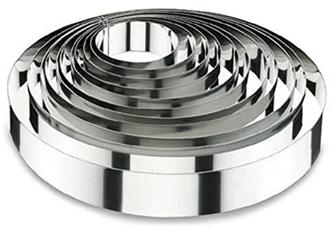LACOR 68308 Kuchen-/Ausstechformer, rund 8 x 3,5 cm | Aus lebensmittelechtem Edelstahl gefertigt; hohe Korrosionsbeständigkeit und Haltbarkeit im täglichen Gebrauch