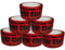 versando 6x Packband Vorsicht Glas rot 66m Klebeband zum Verpacken von Paketen + Kartons - starke Klebekraft 6 Rollen