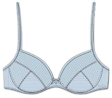 Triumph Aura Spotlight T, Push-Up-BH Damen, Blau (Silver Blue), 75C