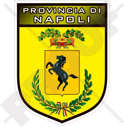 Vinyl-Aufkleber, 100 mm, Neapel-Provinz, Italienisches Schild, Provincia di Napoli