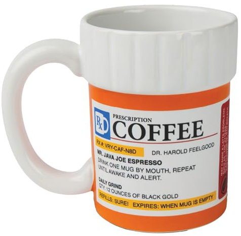 BigMouth Inc Prescription Pill Bottle 325ml Ceramic Novelty Coffee Mug Funny Gift