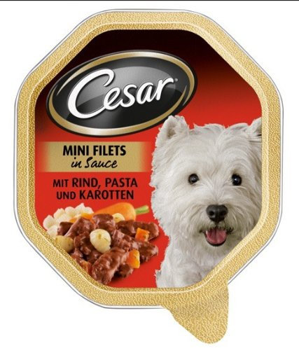 24x Cesar Schale Mini Filets Rind, Pasta & Karotte 150g Hunde Nassfutter