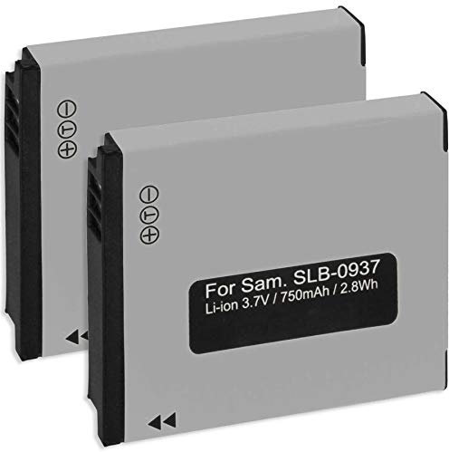 2x Batterie SLB-0937 per Samsung Digimax i8, Digimax L730, Digimax L830, Digimax NV4