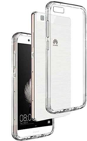 REY Funda Carcasa Gel Transparente para Huawei P8 Lite Ultra Fina 0,33mm, Silicona TPU de Alta Resistencia y Flexibilidad