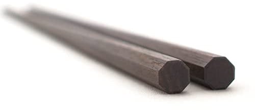 Japanische Essstäbchen Kanso ebony aus Eben-Holz, schwarz. Ca. 23 cm lang, 8 Flächen für eine besonders einfache Handhabung