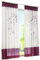 BAILEY JO 1er-Pack Gardine Schlaufen Gardinen mit Blumen Bestickt Transparent Voile Vorhang (BxH 140x225cm, Beere mit Kräuselband)