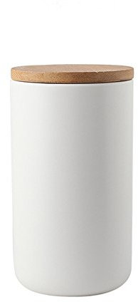 OnePine Vorratsdosen Keramik mit Bambusdeckel Vorratsdose Kaffeedose Teedose - 1000ml/34 oz Keramik Aufbewahrungsdosen für Tee Kaffee Bohne Zucker Gewürz Nüsse Korn
