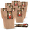 Logbuch-Verlag 25 Nikolaus Beutel Tüte Geschenktüten Papier 16,5 x 26 x 6,5 cm mit Aufkleber Weihnachtstüte Kraftpapier