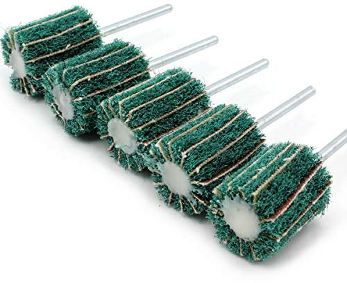 5 Stück Schleiffächer Fächerschleifer Schleifmop 20x25mm Körnung 180 mit Vlies für Dremel Proxxon Schleifer Zubehör Multifunktionswerkzeug