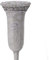 Grabvase zum stecken grau Silber mit Efeurand Dekor. Länge mit Stecker 28 cm.