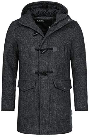 Indicode Uomini Liam Coat | Cappotto duffle Black Mix M