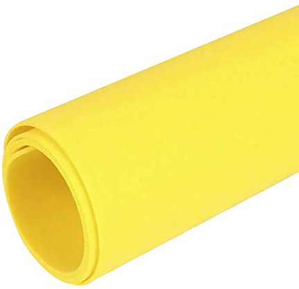Moosgummi 90cm breit ab 0,5m 23 Farben Schaumgummi PE Schaumstoff Basteln Stoff, gerollter Versand, Farbe:gelb