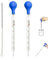 WELLXUNK Tropfpipette Flüssigkeiten, 5ml 10ml Glas Pipetten, Messpipetten mit Bürsten Glas Pipette Dropper, Measuring Pipettierer, Tropfpipette für Labor Lebensmittel Forschung Medizin Schule