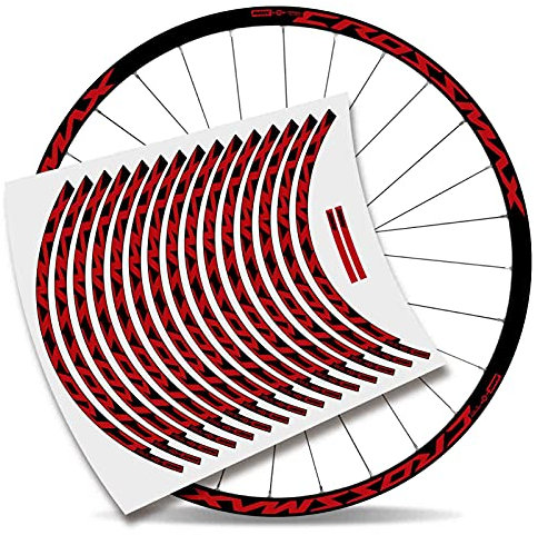 Kit Pegatinas Bicicleta Stickers LLANTA Mavic Crossmax Pro Carbon 29'' MTB BTT B (Rojo)