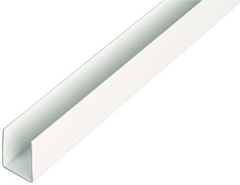 Alberts 498955 U-Profil | Kunststoff, weiß | 1000 x 21 x 10 mm | 10er Set
