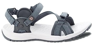 Jack Wolfskin Damen Lakewood Ride W Sandale, Bluish Grey/Rose, 40.5 EU