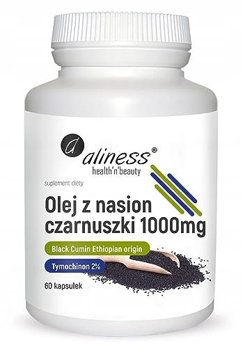 Aliness Schwarzkümmelöl, 1000mg pro Tagesdosis, Schwarzkümmel äthiopischen Ursprungs, 60 kapseln