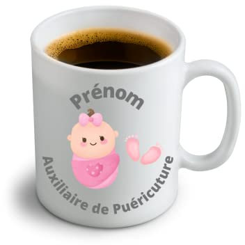 mug auxiliaire de puériculture personnalisable