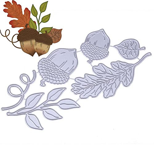 Haowul Acorn Blätter Schneiden Stanze Schablone Ahornblatt Metall Stanze Für Kartenherstellung DIY Scrapbooking Fotoalbum Dekorative Prägeierung