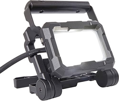 Northpoint LED Arbeitsstrahler 20 W 2200 Lumen 5000 K IP65 Dimmfunktion mit rückseitigem Schalter Aufhängung Haken verstellbaren Standfuß 3m Zuleitungskabel