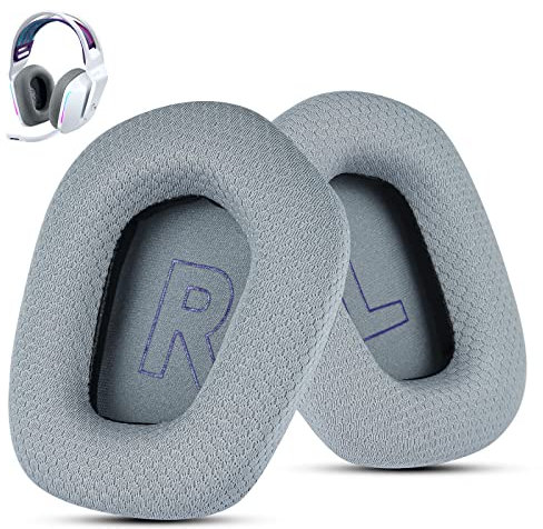 Wzsipod Almohadillas de Repuesto Premium para Auriculares Inalámbricos Logitech G733, Compatibles con Logitech G335 Lightspeed, Tejido de Malla (Gris)