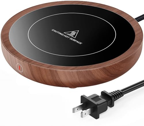 SWEETFULL Coffee Mug Warmer, Electric Cup Warmer for Desk - Wood