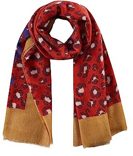 CODELLO Flauschiger Schal mit farbigem Leo-Print