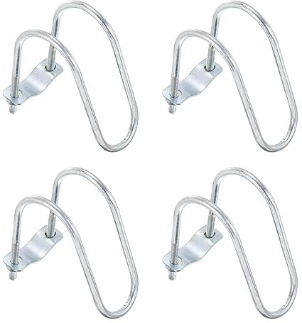 QUARKZMAN Cruzado-Conector Vertical Tubo Clip, 4uds Ajuste 1-5/8(42mm) a 2-3/8(60mm) Cruzada Hebilla Acero Cruz Tubo Abrazadera para Invernadero Toldo Marcos