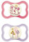 MAM Air Night Silikon Schnuller im 2er-Set, zahnfreundlicher und leuchtender Baby Schnuller, extra leichtes und luftiges Schilddesign mit Schnullerbox, 6-16 Monate, Maus/Bäume