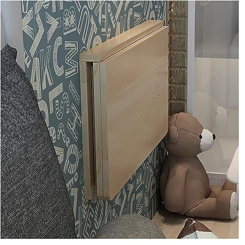 CHEMYO Wandklapptisch, Wandklapptisch aus Massivholz, Wandklapptisch, Wandklapptisch Balkon wetterfest, Klapptisch Wandtisch, platzsparender Wandklapptisch, Stehtisch klappbar