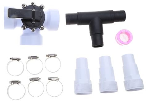 TAZIZI 3-Wege Umschaltventile 1 Zoll Innengewinde Kombi Schlauchadapter Steuern Sie Den Wasserfluss Schwimmbadzubehör Elektrische Ventile Pool 3-Wege Wasserventile