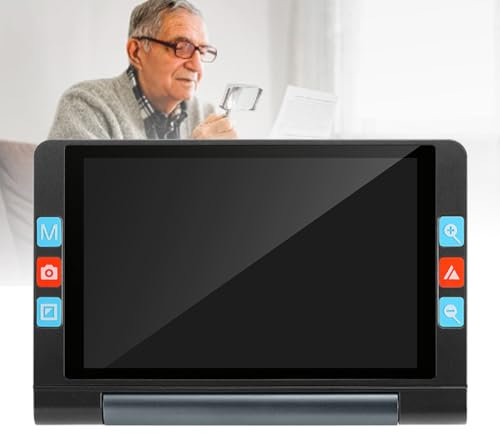 Aides à la lecture électroniques, loupe numérique vidéo portable, loupe de lecture portative de 5,0 pouces, avec plusieurs modes de couleur, grossissement 2-20X, pour écrire, visualiser des cartes A