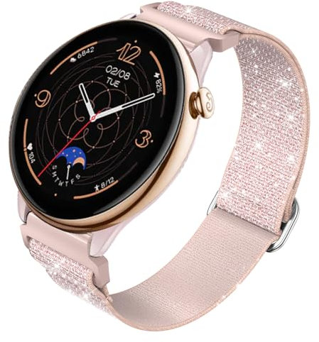 TOPsic Nailon Correa para Amazfit GTR Mini, 20mm Repuesto de Nailon Ajustable Elástico Correa para Amazfit Active, Amazfit GTS 4, GTS 4 Mini, GTS 3, GTS 2, GTS 2e, Amazfit GTR 42mm, Amazfit Bip U Pro