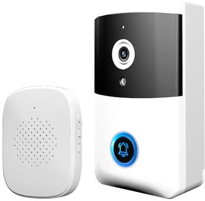 Gotrain Doorbell Camera Wireless with Chime, Video Doorbell, Live View, 2-Way Audio, Night Vision, Outdoor Indoor Surveillance, WiFi, Battery-Powered Smart Doorbell