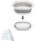 Bacinella portatile pieghevole da 3 ~ 4 l, multiuso, per lavare e campeggio, salvaspazio, per cucina, viaggi, escursioni, camper, contenitore salvaspazio per esterni (grigio)