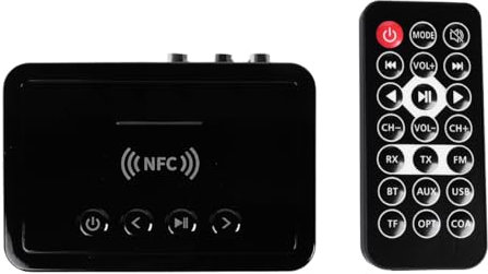 Tiardey NFC Bluetooth Empfänger Universal 5,0 Bluetooth Sender FM 3-In-1 Bluetooth Adapter Computer 3,5 Mm HiFi Jack für TV PC Stereo Lautsprecher Etc