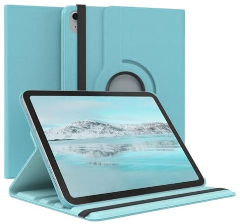World biz 360 Rotating Case for iPad Air 11 inch M2 2024 Air 6th /10.9 Air 5th 2022/Air 4th 2020, Protective Stand Cover, Auto Wake/Sleep for iPad Air 6 5 4 Generation (Sky Blue)