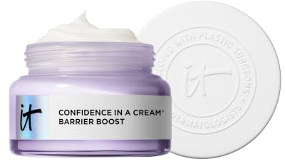 IT Cosmetics Confidence in a Cream Barrier Boost, Intensiv feuchtigkeitsspendende Gesichtscreme zur Regeneration der Hautbarriere, Bei trockener Haut und Rötungen, Auch für empfindliche Haut