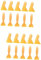 DECHOUS 20pcs Yellow DIY Glue Scraping Plate Handcraft Tools for Evenly Applying Glue Small Large Included Makrolon Material for Use
