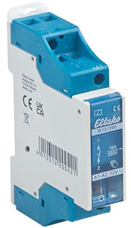 Elektrisches Schaltrelais Typ R12-100-12V | Betrieb mit 12 Volt Spulenspannung | Schaltleistung bis 250 Volt 16 Ampère