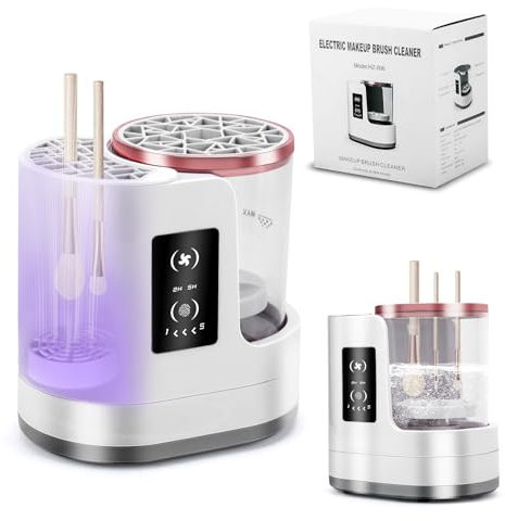 kswiown Elektrischer Make Up Pinselreiniger und Trockner, Zeitgesteuerte Wasch- und Lufttrocknungsfunktion, Makeup Brush Cleaner Multifunktions Pinsel Reinigungsgerät