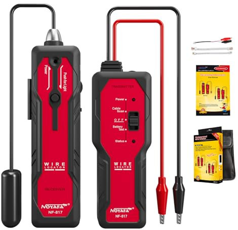 GOTMEET Underground Wire Locator, kit generatore di toni sotterraneo con tester per cavi auricolari per localizzare recinzioni per animali domestici, cavi elettrici, rotture, cavi a parete, tubi