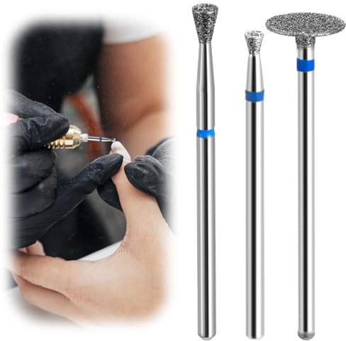 3Pack Professional Cuticle Clean Nail Drill Bits, Steel Cuticle Bits for Nail Drill, Cuticles Removal Tools for Cuticles Dead Skin, Electric Manicure Accessories