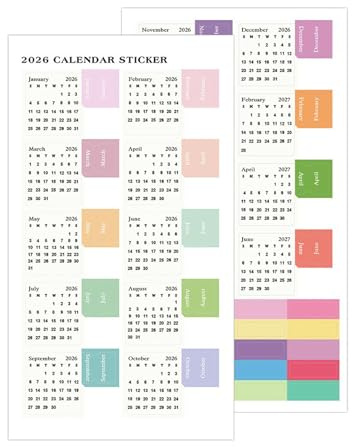 Protoence Monatliche Aufkleber Für Planer Und Kalender - 2026 Zeitmanagement Aufkleber - 2026 Monatsplaner Mit Index Registerkarten,Für Zuhause Schule Tagebuch Notizbuch Scrapbook Zeitplan