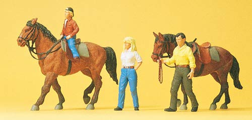 Preiser 1/87 Ème - PR10500 - Model Railway - Horses and Cavaliers I